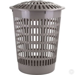 Plastic Round Laundry Basket Hamper 60L Talpa