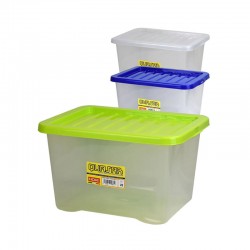Plastic Stackable Storage Box With Lid 28L