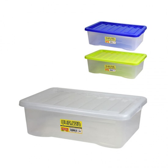 Plastic Stackable Storage Box With Lid 30L Storage & Organisation image