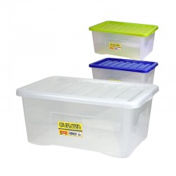 Plastic Stackable Storage Box With Lid 50L