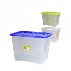 Plastic Stackable Storage Box With Lid 80L