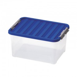 Plastic Storage Box With Clip Lid 25L