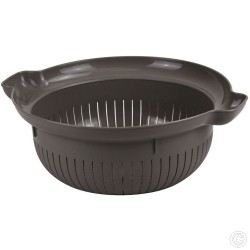 Plastic Colander 30cm Brown