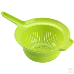 Plastic Colander with Handle 24cm Lime