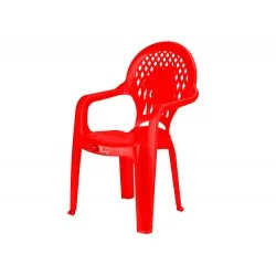 Plastic Children's Arm Chair Red Kids Chair 56cm Height