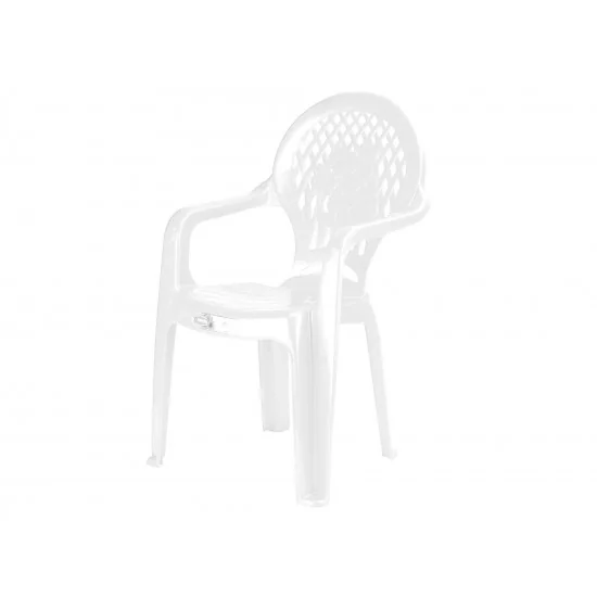 White Plastic Children's Chair 56cm Height