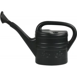 Black Plastic Watering Can 10L with Removable Sprinkler