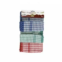 Cotton Tea Towels Chequered Dish Cloths 3pack