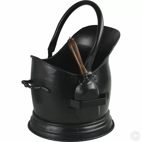 Showing image for Germanic Steel Sallet Coal Bucket Scuttle Hod with Cast Iron Shovel Scoop Antique Style Large Black Germanic Steel Sallet Coal Bucket Scuttle Hod with Cast Iron Shovel Scoop Antique Style Large Black Coal Buckets image