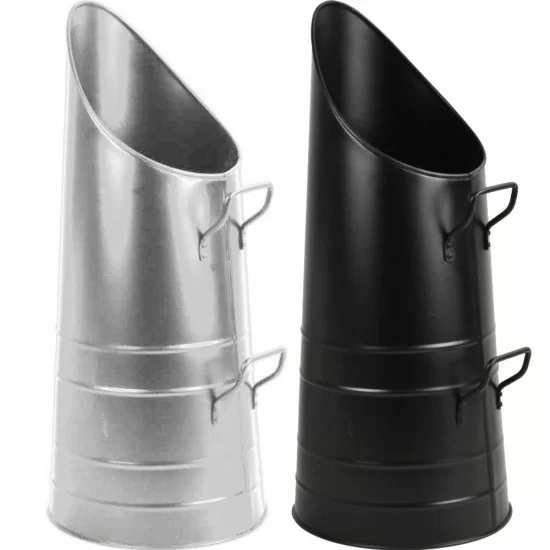 Showing image for Tall Metal Fireplace Round Coal Scuttle Bucket Hod 21 Tall Metal Fireplace Round Coal Scuttle Bucket Hod 21 Coal Buckets image
