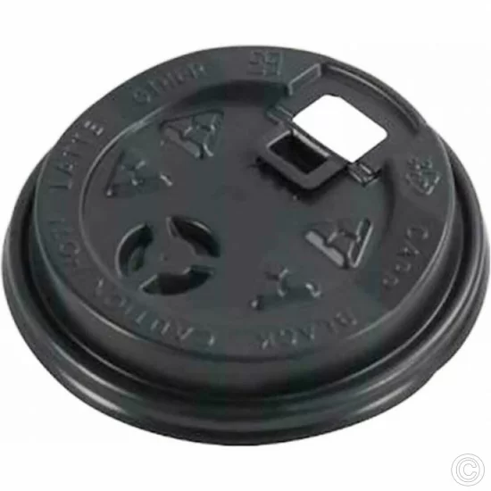 Showing image for Reclosable Lid Sze 12/16oz Black (Pack of 100) for Paper Coffee Cups and Containers Reclosable Lid Sze 12/16oz Black (Pack of 100) for Paper Coffee Cups and Containers image