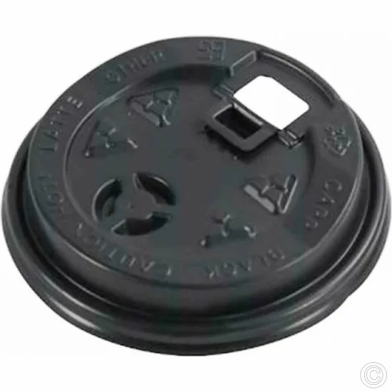 Showing image for Reclosable Lid Sze 8/10oz Black (Pack of 25) for Paper Coffee Cups and Containers Reclosable Lid Sze 8/10oz Black (Pack of 25) for Paper Coffee Cups and Containers Paper Disposable image