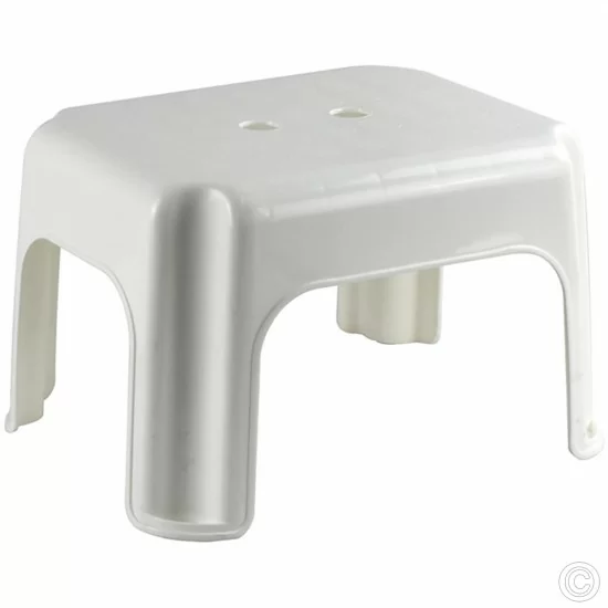 Showing image for Heavy Duty Plastic Sitting Stool Stackable Small White Heavy Duty Plastic Sitting Stool Stackable Small White Furniture & Fittings image