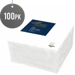 Soft  Paper Napkins 1Ply Soft  30 x 30cm White Serviettes Tissue 100Pk