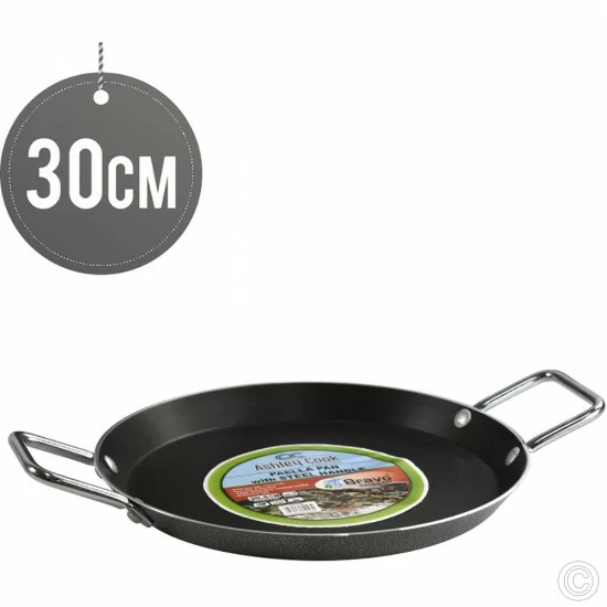 Showing image for Ashley Non-Stick PAELLA Pan 30cm Steel Handle Ashley Non-Stick PAELLA Pan 30cm Steel Handle image