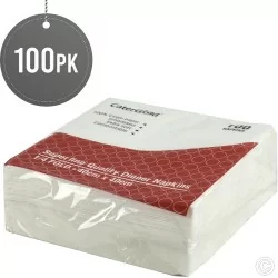 CaterGold Serviettes Napkins 2ply White  100pk