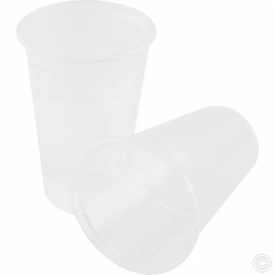 20 X Disposable Cups Clear Plastic Cups 0.5 Pint for Water Coolers Vending Disposables Cups Sealed image