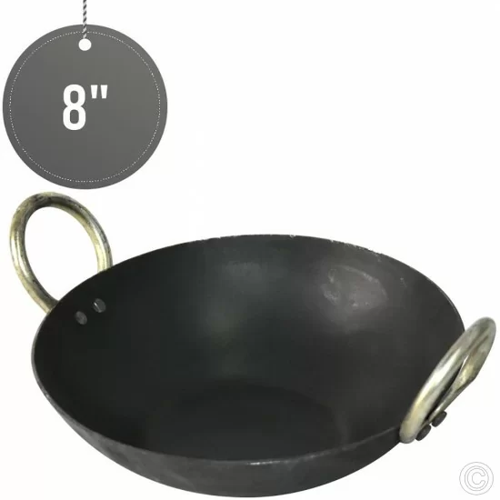 Showing image for Black Iron Kadai Wok 8 Black Iron Kadai Wok 8 image